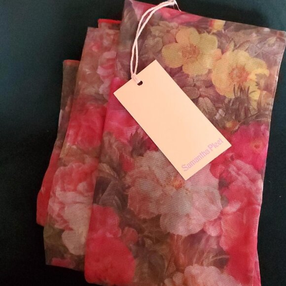 SAMANTHA PLEET mesh floral scarf - Picture 2 of 2